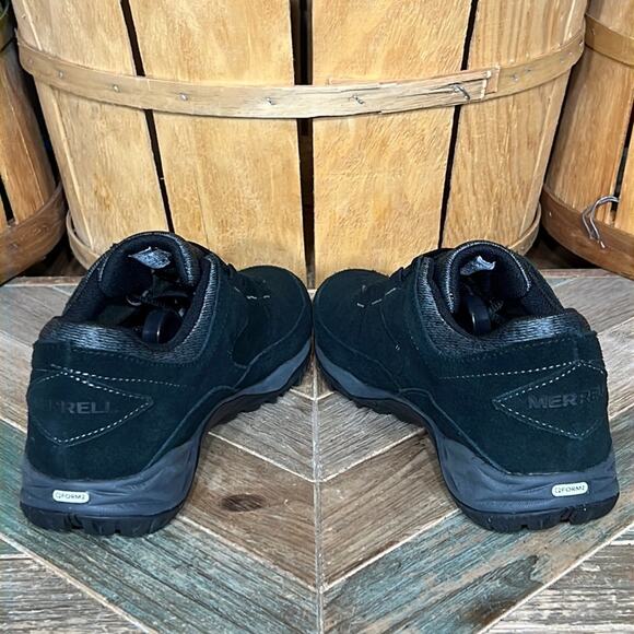 Merrell Addison Black Suede Fleece Lined Waterproof Sneakers Womens Size 7.5 - Picture 8 of 11